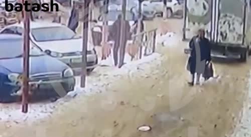 Old Woman Killed By Box Truck In Russia