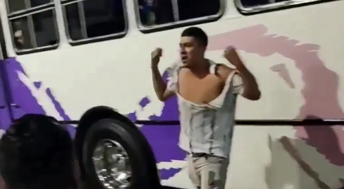 Bus Drivers Fight In Mexico