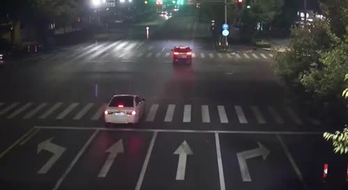 Fatal collision between a car and an electric scooter in China (2 angles)