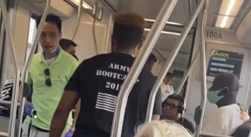 Vicious Fight Breaks Out on L.A. Metro