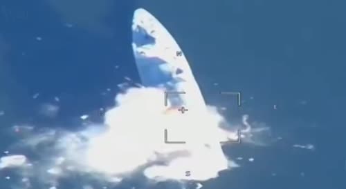 Ukrainian kamikaze drone destroys Russian vessel