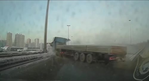 Truck accident in Russia
