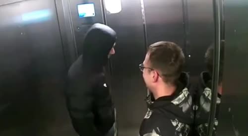 Dumbass Sets off Flare Gun in Elevator