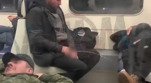 Russian drunk on the train