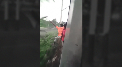 Train Surfer Gets the Wakeup Call of a Lifetime