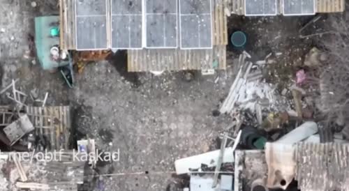 DPR drone drop grenades at Ukranian soldiers