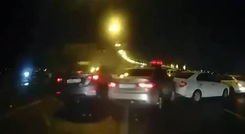 A drunken moron causes a mass accident in Russia