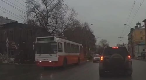Fatal slip on the road in Russia