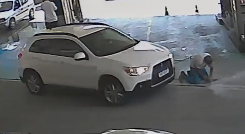 Gas Station Employee Ran Over In Brazil