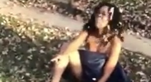 Crazy naked black lady attacks neighbor, gets dragged(repost)