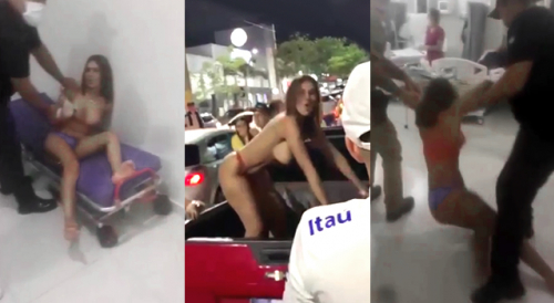 Girl Gets Drunk, Strips Topless and Goes on an Adventure