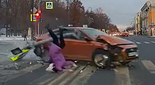 Driver Passes Out Leaving Two Women In Critical Condition In Russia