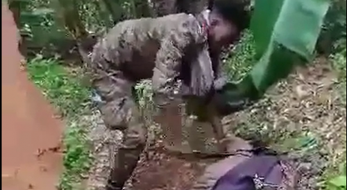 Ethiopian Soldier Slits Civilians Neck Without Mercy