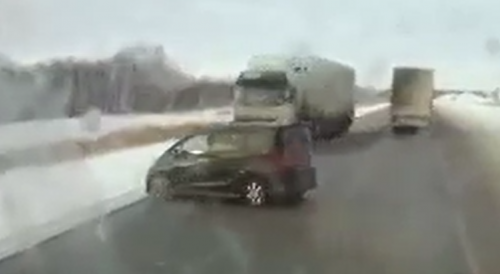 Moment Of Deadly Crash Caught On Dashcam In Russia