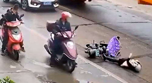 Female Rider Falls, Triggers a Seizure