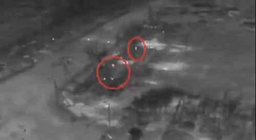Thermal footage of accurate Ukrainian artillery