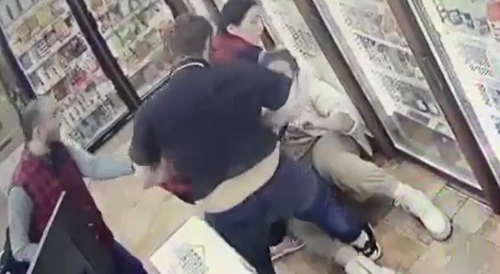 Moscow Liquor Store Employee Beats His Own Wife