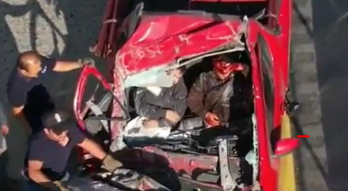 Drone Footage Of Crash Aftermath On  Mexico-Queretaro Highway