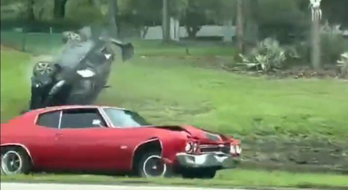 Classic Chevrolet Chevelle Crashes On Jacksonville Highway