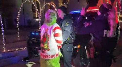 The Grinch arrested by Texas  cop
