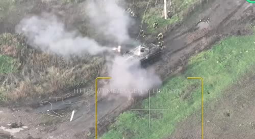 The destruction of Ukrainian infantry and BMP-2 in the area of Bakhmut.