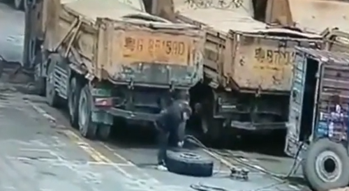 Man Injured By Tire Explosion In China