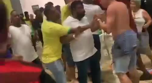 Mass Brawl Of Football Fans In Local Sopping Mall