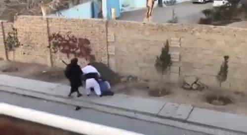 Taliban chasing Afghan women down the streets shooting at them for protesting for their right to education