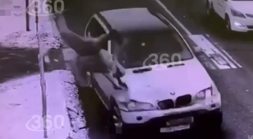 BMW Driver Kills Frogger In Russia