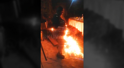 WTF? Russian Woman Sets Drunk Stranger on FIRE
