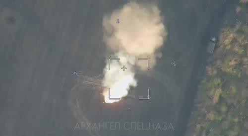 Russian Lancet Destroys American 155 M-777 Howitzer