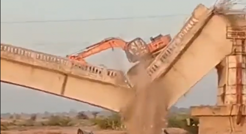 Bridge Demolition Goes Wrong In India