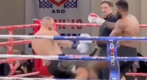 MMA Fighter Starts Fight by DESTROYING His Leg