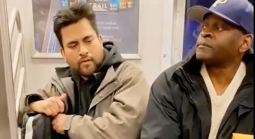 Dumbass Gets Checked for Pulling Scissors on NYC Subway