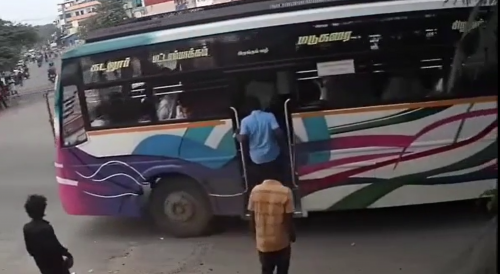 Ending His Day Under the Wheels of a Bus