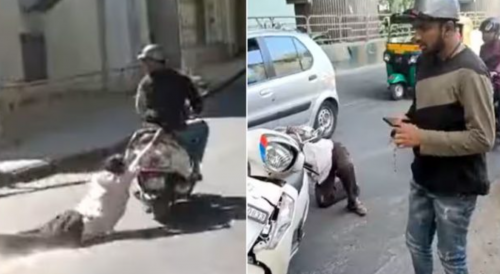 Elderly Man Dragged by Youth Trying to Flee Accident