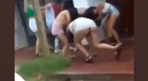 Party Girls Fighting In Paraguay