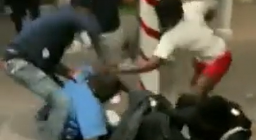 Security Guard Jumped By Pack Of Thugs