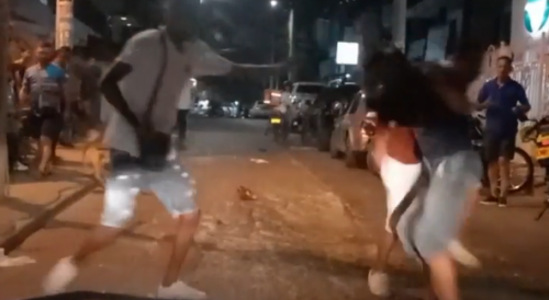 Fender Bender Leads To Street Fight In Colombia