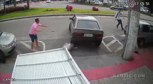 Most Ridiculous Hit and Run You'll See Today