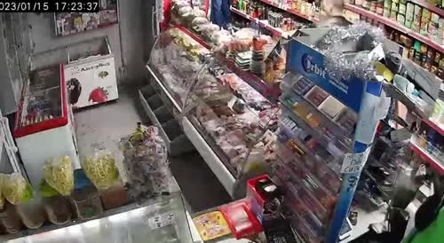 Drunk Driver Slams Into he Busy Store In Russia