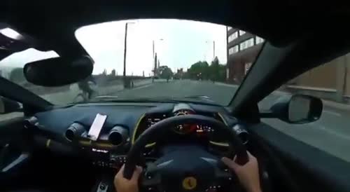 Ferrari Driver Nearly Kills Cyclist