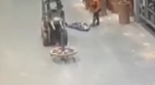 Worker Ran Over By Forklift