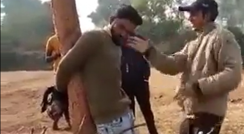 Indian Villagers Tie Journalist to Try and Abuse Him