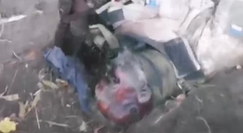 Decaying corpses of Ukrainian soldiers in positions