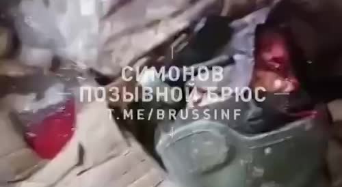 Many corpses of the Ukrainian military, on the captured fortification