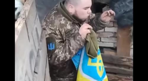 The captured Ukrainian was forced to jump and eat a military epaulette, under the shots