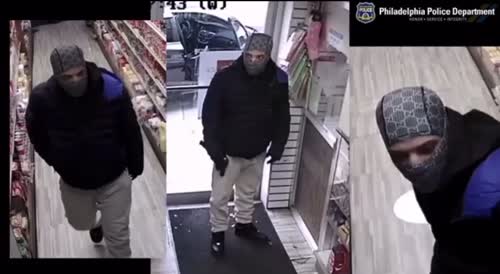 Philadelphia Man with Submachine Gun Caught on CCTV