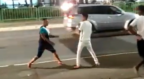 Dropped In Street Fight Dude Convulses