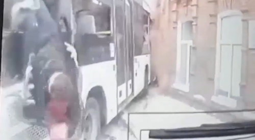 Girl Ejected In Bus Crash In Russia